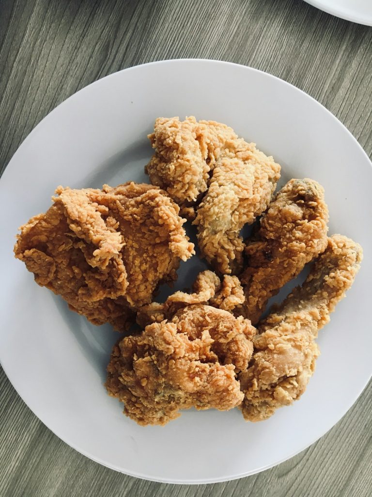 A fresh fried chicken